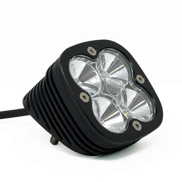 Picture of Flush Mount LED Light Pod Angled Black Clear Lens Work/Scene Pattern Squadron Sport Baja Designs
