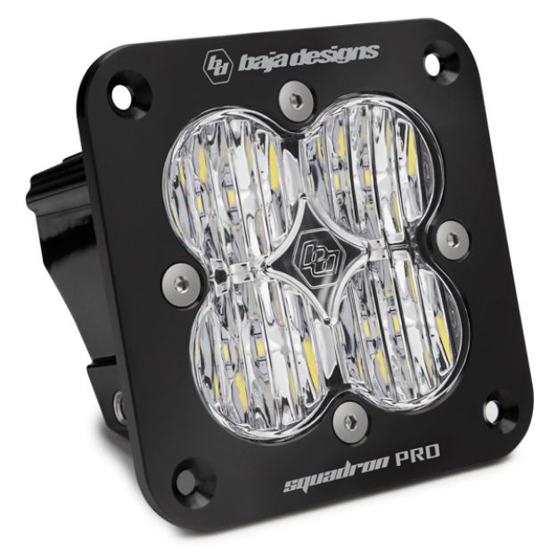 Picture of Flush Mount LED Light Pod Black Clear Lens Squadron Pro Baja Designs