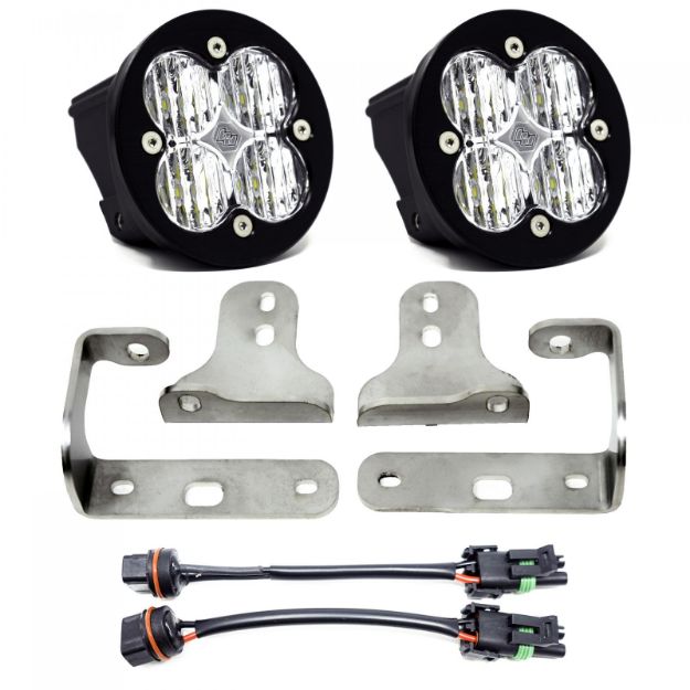 Picture of Jeep JL Fog Light Squadron-R SAE 18-Pres Wrangler JL Sport/Sport-S Fog Pocket Kit Baja Designs