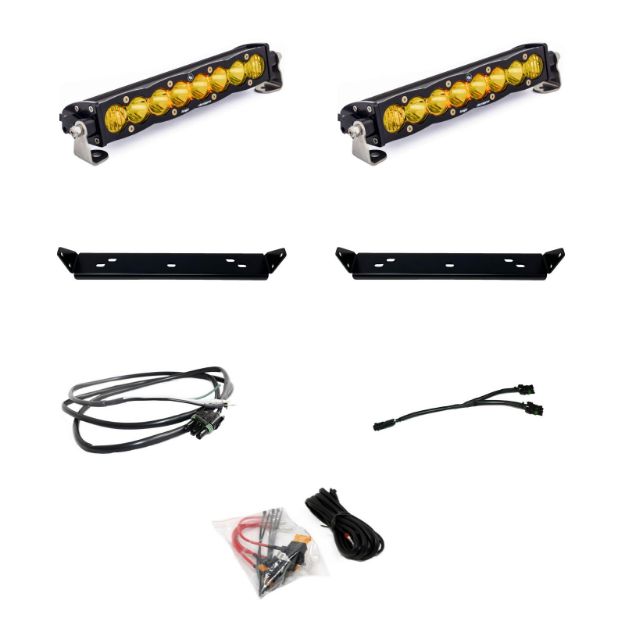 Picture of 10 Inch S8 D/C Amber Behind Grill Kit fits 21-On Ford Raptor Baja Designs