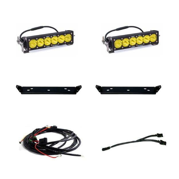 Picture of 10 Inch Onx6 D/C Amber Behind Grill Kit fits 21-On Ford Raptor Baja Designs