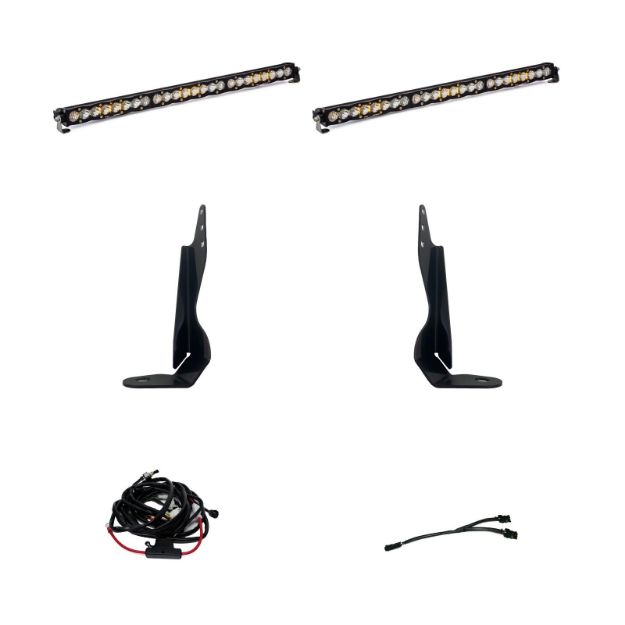 Picture of GMC 2500/3500 2020-On Behind Grill Kit Dual S8 Baja Designs