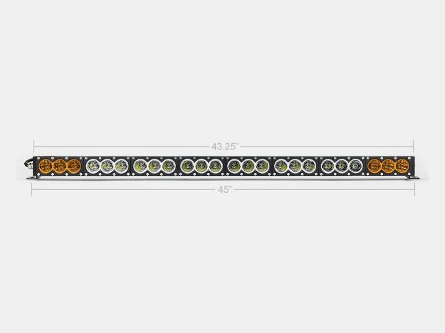 Picture of 43 Inch Amber/White Dual Function LED Bar Single Row Cali Raised LED
