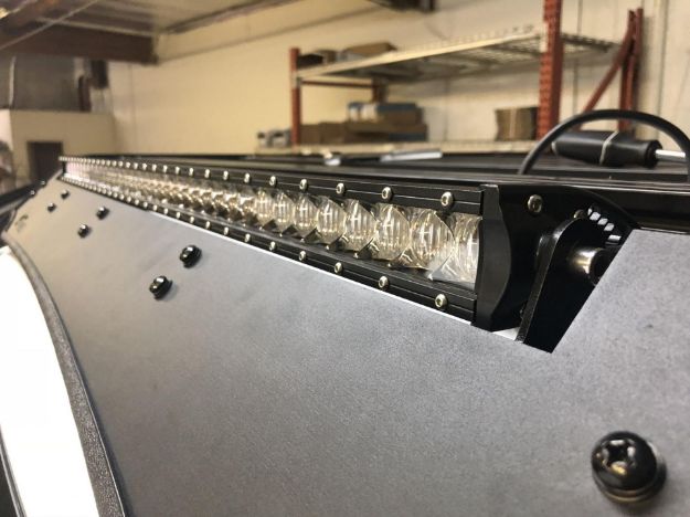 Picture of 40 Inch Cut Out Prinsu Roof Rack Slim LED Light Bar Bracket Kit 42 inch Slim LED Light Bar Amber Cali Raised LED
