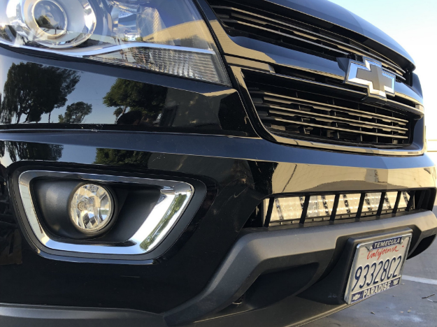 Picture of 14-21 Chevy Colorado 32 Inch Lower Bumper Hidden LED Light Bar Brackets Kit 5D Optic 32 inch OSRAM LED Bar Spot Beam Cali Raised LED