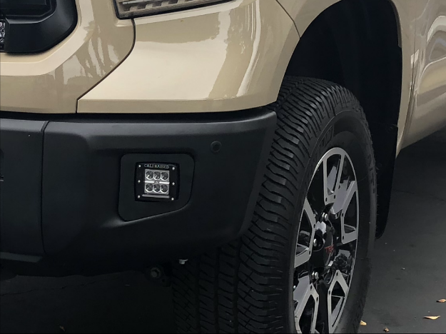 Picture of 14-21 Tundra LED Fog Light Pod Replacements Brackets Kit 3X2 18W LED Pods Cali Raised LED