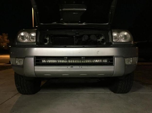 Picture of 03-09 4Runner 32 Inch Lower Bumper Hidden LED Light Bar Brackets Kit 5D Optic 32 inch OSRAM LED Bar Spot Beam Cali Raised LED