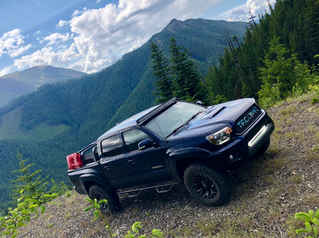 Picture of 05-15 Tacoma 32 Inch Lower Bumper Flush LED Light Bar Brackets Kit 5D Optic 32 inch OSRAM LED Bar Spot Beam Cali Raised LED