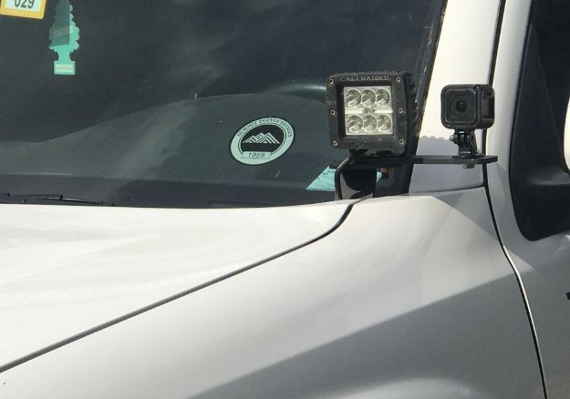 Picture of Ditch Light Bracket Extensions Black Semi Gloss Powdercoat Cali Raised LED