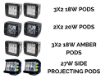 Picture of Ditch Light Bracket Extensions Black Semi Gloss Powdercoat Cali Raised LED