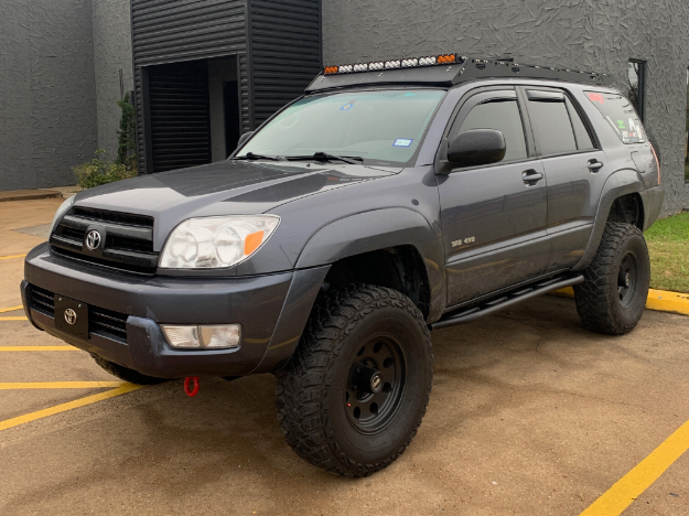 Picture of 03-09 4Runner Trail Edition Bolt On Rock Sliders No Kick Out Cali Raised LED