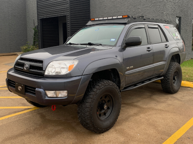 Picture of 03-09 4Runner Trail Edition Bolt On Rock Sliders Kick Out Cali Raised LED