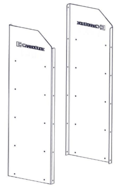 Picture of Two WallSlide Shelf End Caps 48 Inches High for 16 inch Deep Shelves