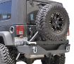 Picture of Jeep JK Rear Bumper W/Tire Carrier 07-18 Wrangler JK Aluminum Handle Black DV8 Offroad