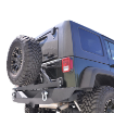 Picture of Jeep JK Rear Bumper W/Tire Carrier 07-18 Wrangler JK Aluminum Handle Black DV8 Offroad