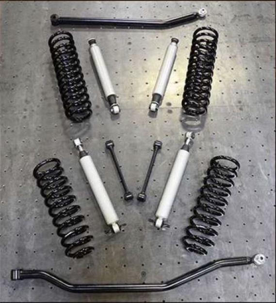 Picture of Jeep JK Lift Kit 3.5 Inch Rock Runner Base 07-18 Wrangler JK Shocks Springs 2 Track Bars DV8 Offroad