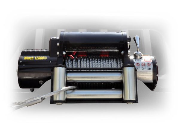 Picture of 12000 LB Winch Black w/Steel Cable and Wireless Remote DV8 Offroad