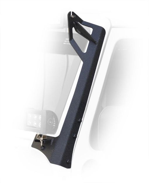 Picture of Jeep JK Light Bar End Mount/ Bottom Black Steel 07-18 Wrangler JK DV8 Offroad