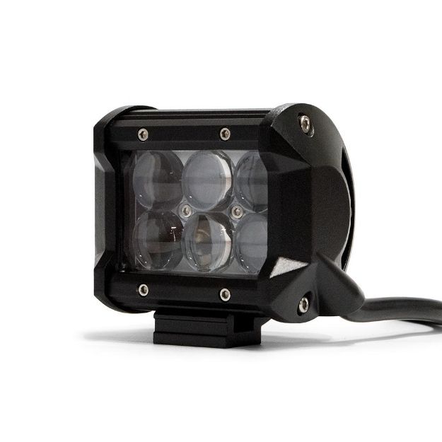 Picture of 4 Inch Cube LED Light 18W Spot 3W LED Chrome DV8 Offroad