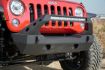 Picture of Jeep JK/JL Front Bumper Fits DV8 20 Inch Light Bar and Winch Plate 07-18 Jeep JK/JL Wrangler Steel Stubby DV8 Offroad