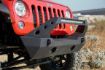 Picture of Jeep JK/JL Front Bumper Fits DV8 20 Inch Light Bar and Winch Plate 07-18 Jeep JK/JL Wrangler Steel Stubby DV8 Offroad