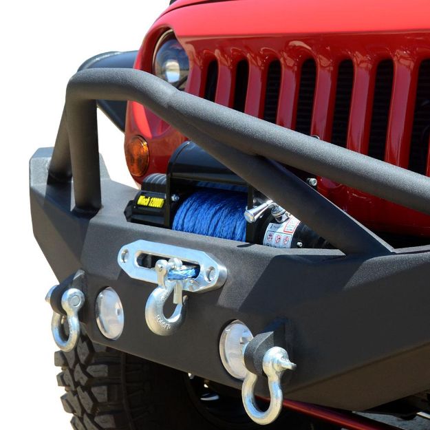 Picture of Jeep JK Front Bumper w/Skid Plate 07-18 Wrangler JK Steel Full Length DV8 Offroad