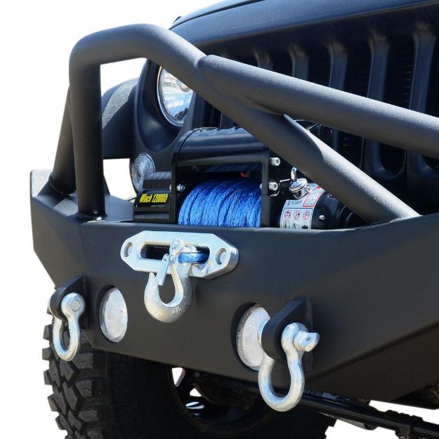 Picture of Jeep JK Front Bumper w/Fog Light Holes 07-18 Wrangler JK Steel Mid Length DV8 Offroad