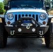 Picture of Jeep JK/JL Front Bumper w/Fog Light Holes FS-13 07-18 Wrangler JK/JL Steel Stubby DV8 Offroad