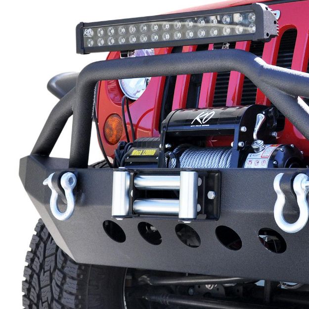 Picture of Jeep JK/JL Front Bumper 06 07-18 Wrangler JK/JL Steel Mid Length DV8 Offroad