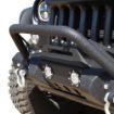 Picture of Jeep JK Front Bumper w/LED Lights 07-18 Wrangler JK Steel Mid Length Stubby W/Winch Plate DV8 Offroad