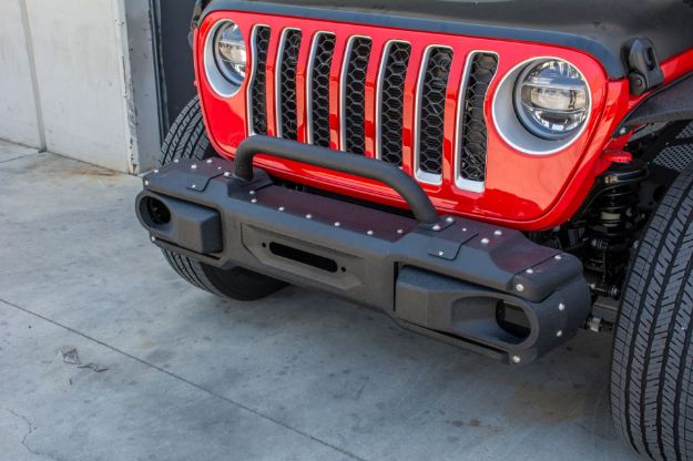 Picture of Jeep JL Modular Front Bumper with Bull Bar 18-Present Wrangler JL DV8 Offroad