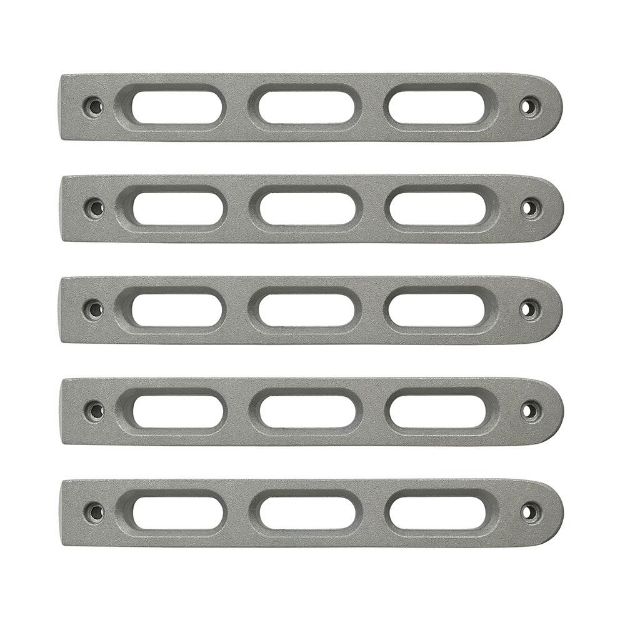 Picture of 2007-18 Jeep JK Silver Slot Style Door Handle Inserts set of 5 DV8 Offroad
