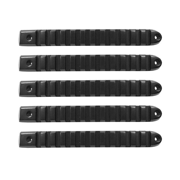 Picture of 2007-18 Jeep JK Black Rail Style Door Handle Inserts set of 5 DV8 Offroad