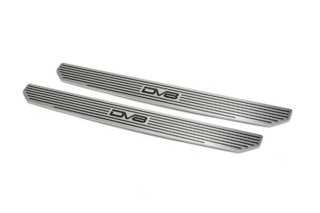 Picture of Jeep JL 4 Door Rear Sill Plates 18-Pres Wrangler JL with DV8 Logo 4 Door Only DV8 Offroad