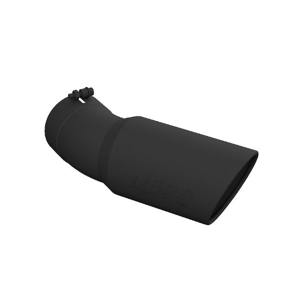 Picture of Exhaust Tip 6 Inch O.D. Angled Rolled End 5 Inch Inlet 15 1/2 Inch Length 30 Degree BendMBRP