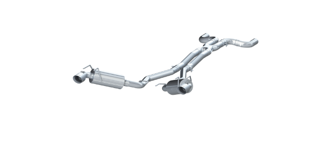 Picture of Dual Cat Back Exhaust System Round Tips T409 Stainless Steel For 10-15 Chevrolet Camaro V6 3.6L MBRP