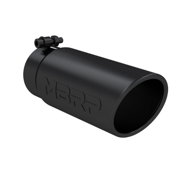Picture of Exhaust Tip 4 Inch O.D. Angled Rolled End 3 1/2 Inch Inlet 12 Inch Length MBRP