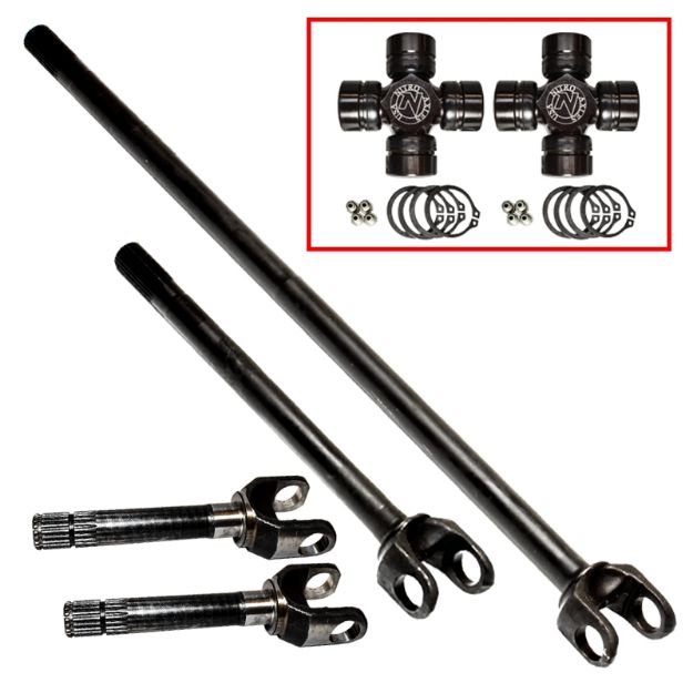 Picture of Dana 44 Front Axle Kit 4340 Chromoly Steel W/Excalibur Joints Nitro Gear and Axle