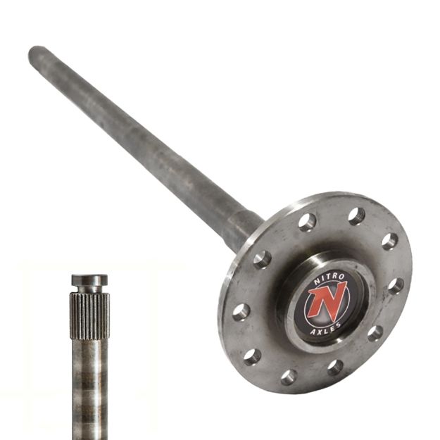 Picture of GM 8.875 Inc Rear Axle Shafth 12P 64-67 Chevy II 30 Spline 28-5/8 Inch Dual Drilled 5 Lug Nitro Gear and Axle