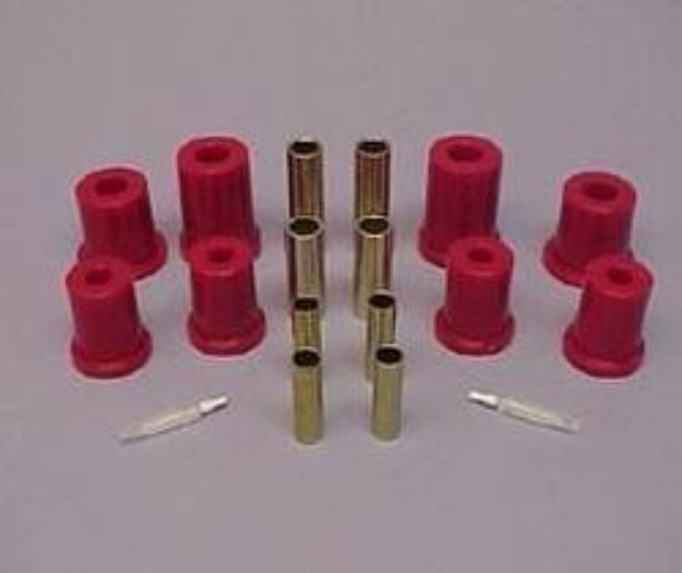 Picture of Leaf Spring Bushing Kit Front 79-85 Toyota 4WD Red  Pro Comp Suspension