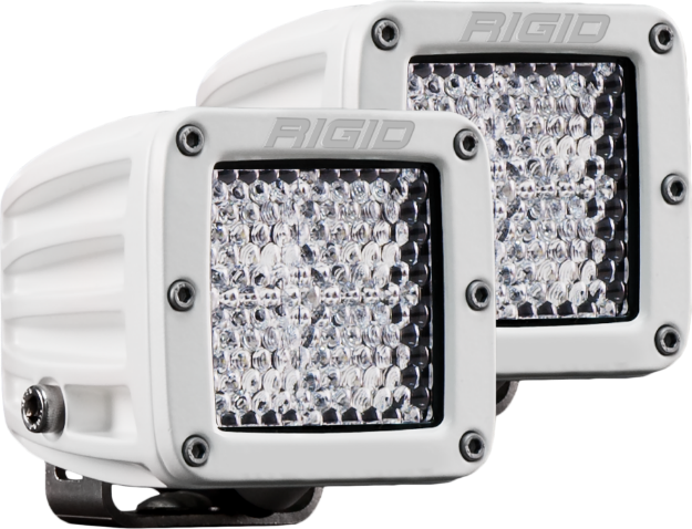 Picture of Hybrid Diffused Surface Mount White Housing Pair D-Series Pro RIGID Industries