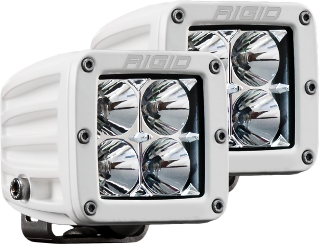 Picture of Hybrid Flood Surface Mount White Housing Pair D-Series Pro RIGID Industries