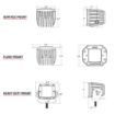 Picture of Diffused Surface Mount Pair D-Series Pro RIGID Industries
