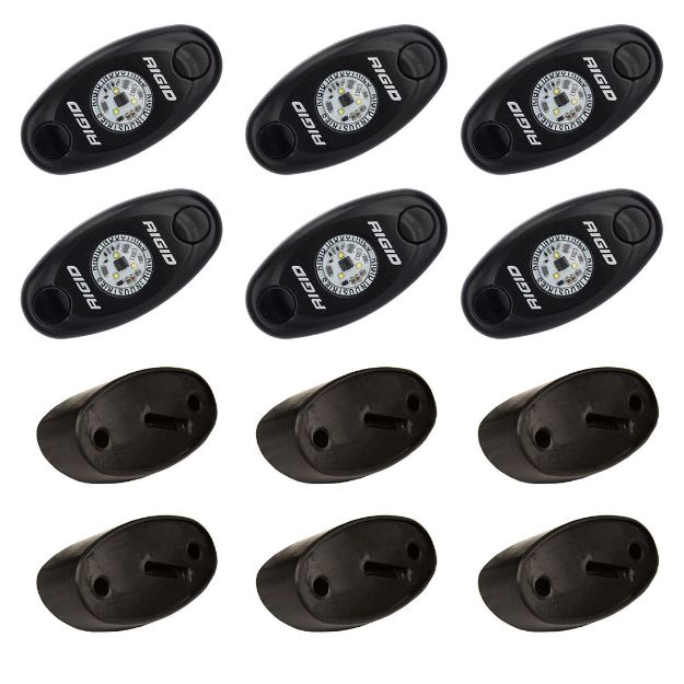 Picture of Rock Light Kit Red Set of 6 Lights A-Series RIGID Industries