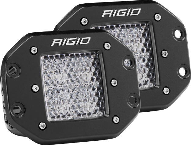 Picture of Diffused Flush Mount Black Pair D-Series Pro RIGID Industries