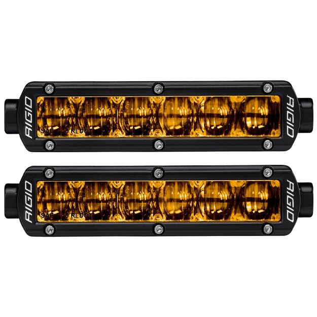 Picture of SAE J583 Compliant Selective Yellow Fog Light Pair Sr-Series Pro 6 Inch Street Legal Surface Mount Rigid Industries