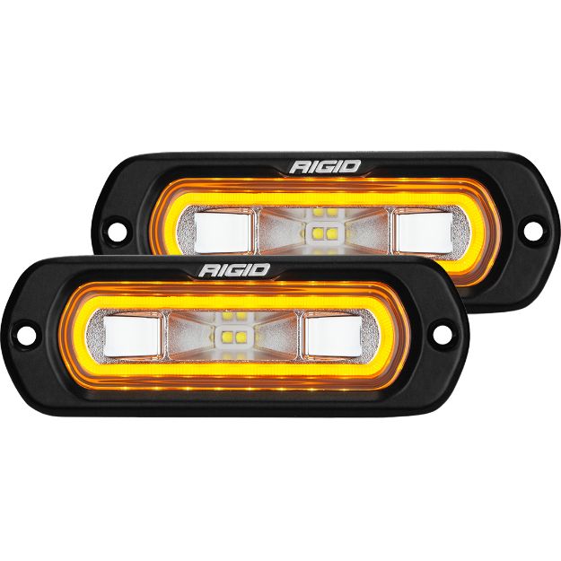 Picture of SR-L Series Off-Road Spreader Pod 3 Wire Flush Mount With Halo Pair RIGID Industries