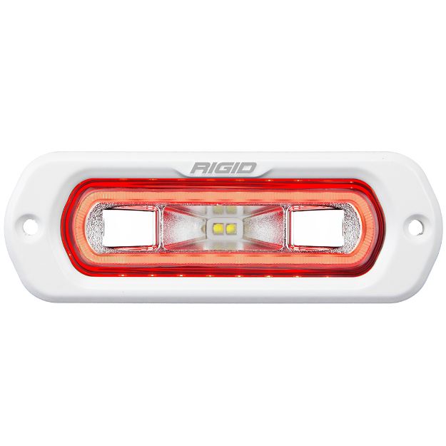 Picture of SR-L Series Marine Spreader Pod 2 Wire Flush Mount White With Halo RIGID Industries