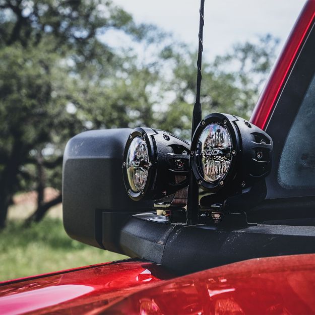 Picture of 2021-Present Ford Bronco A-Pillar Light Kit with a set of 360 Spot and a set 360 Drive Lights RIGID Industries
