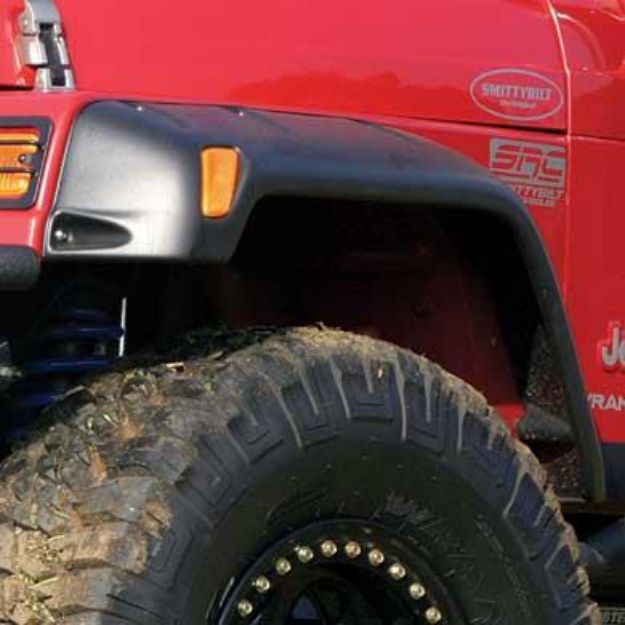 Picture of Fender Flares 87-95 Wrangler YJ 6 Inch Wide ABS Plastic Textured Black Smittybilt